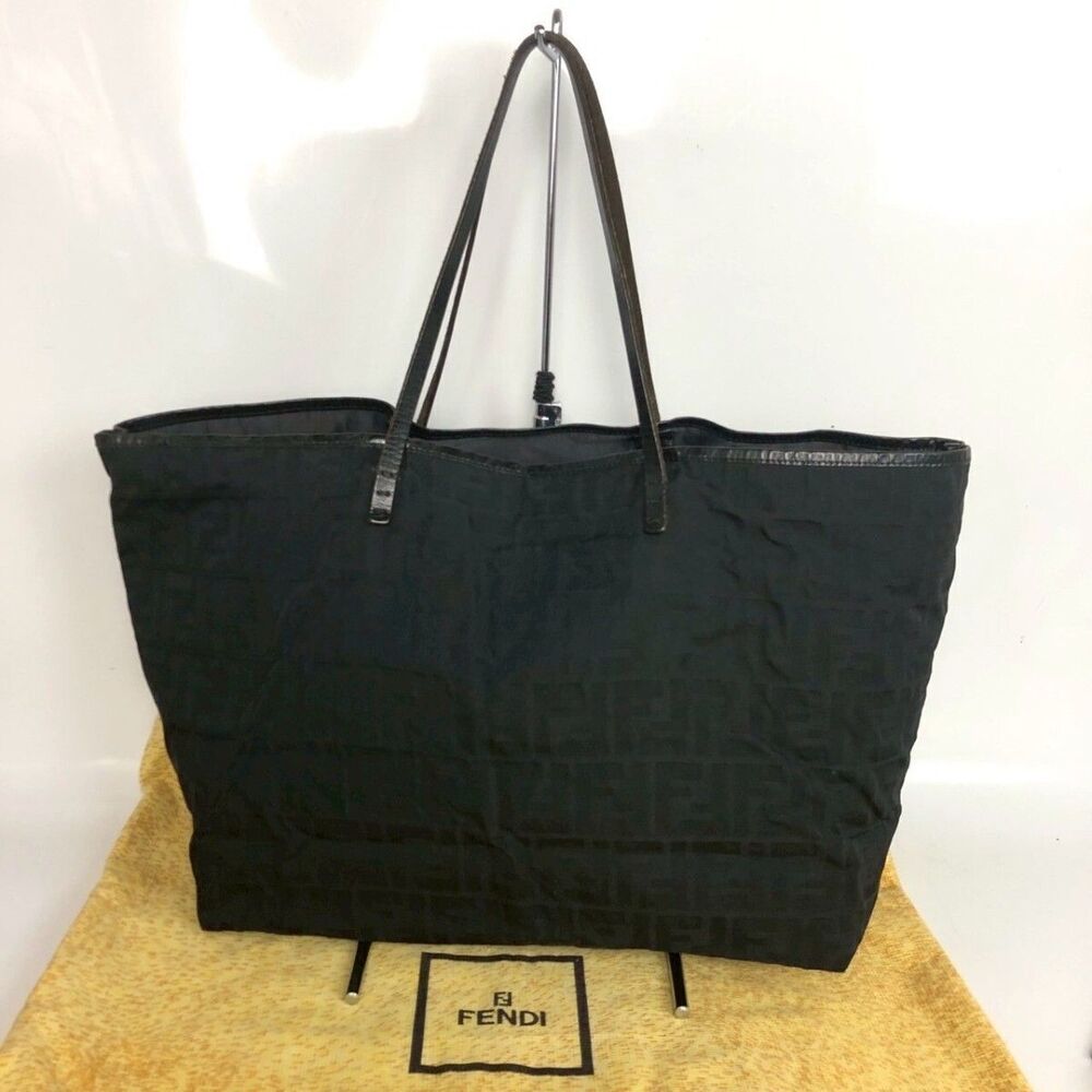 Fendi tote bag Zucca black FF shoulder Handbag luxury